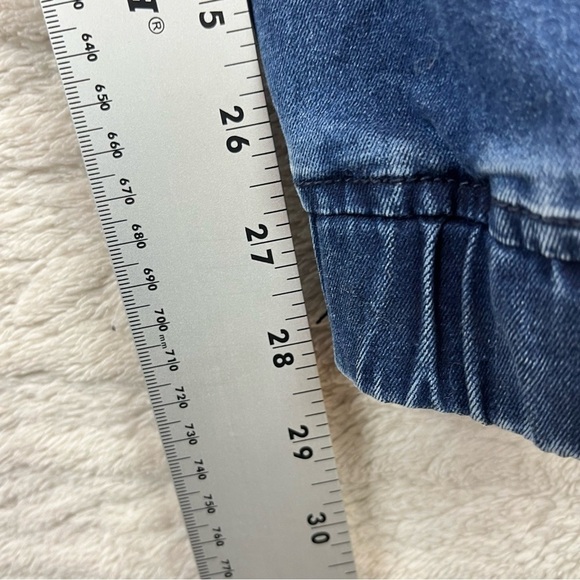 DISNEY Mickey Mouse Denim Joggers Large Patches - Picture 14 of 15